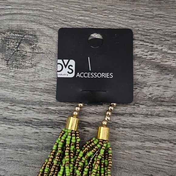 Maya Seed Bead Multi Stand New Green Boho Tibetan Pendant Statement Necklace - Picture 6 of 6